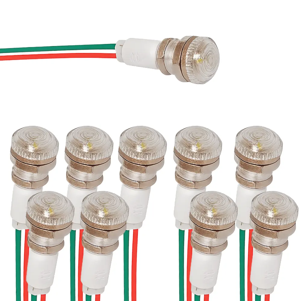 Kit 10 Sinaleiro 9mm Branco 220v Lukma
