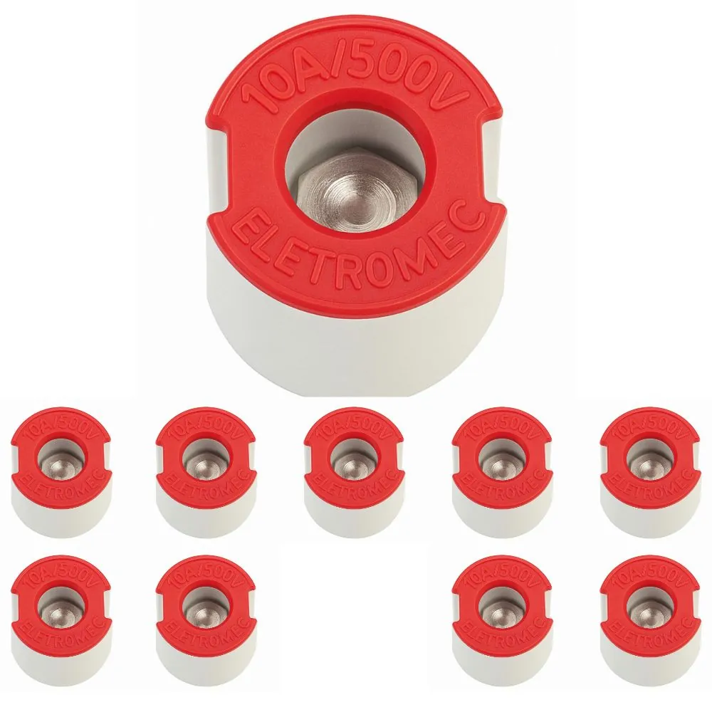 Kit 10 Parafuso Ajuste Diazed 10a 500v