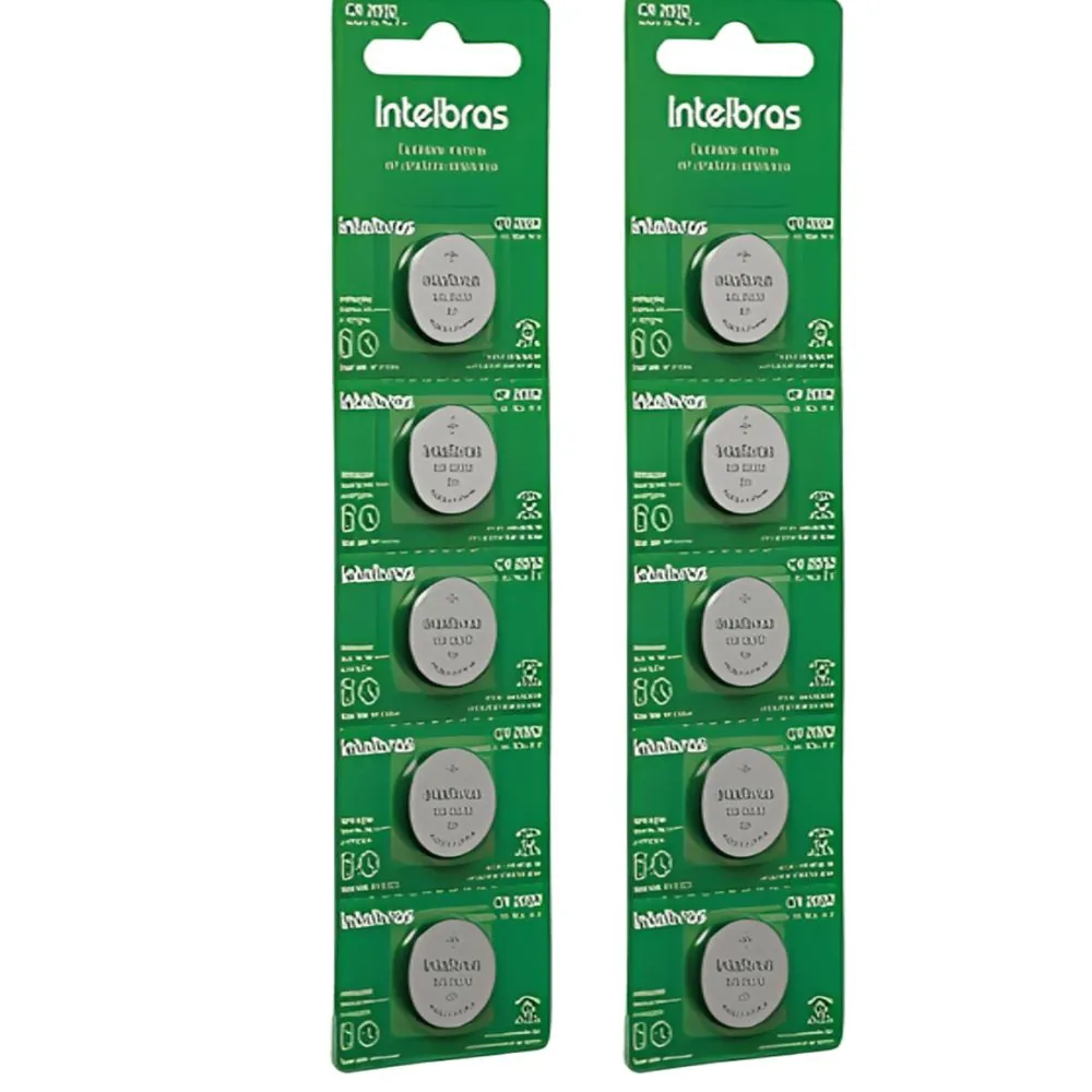 Kit 10 Bateria Litio 3v Cr 2032 Intelbras