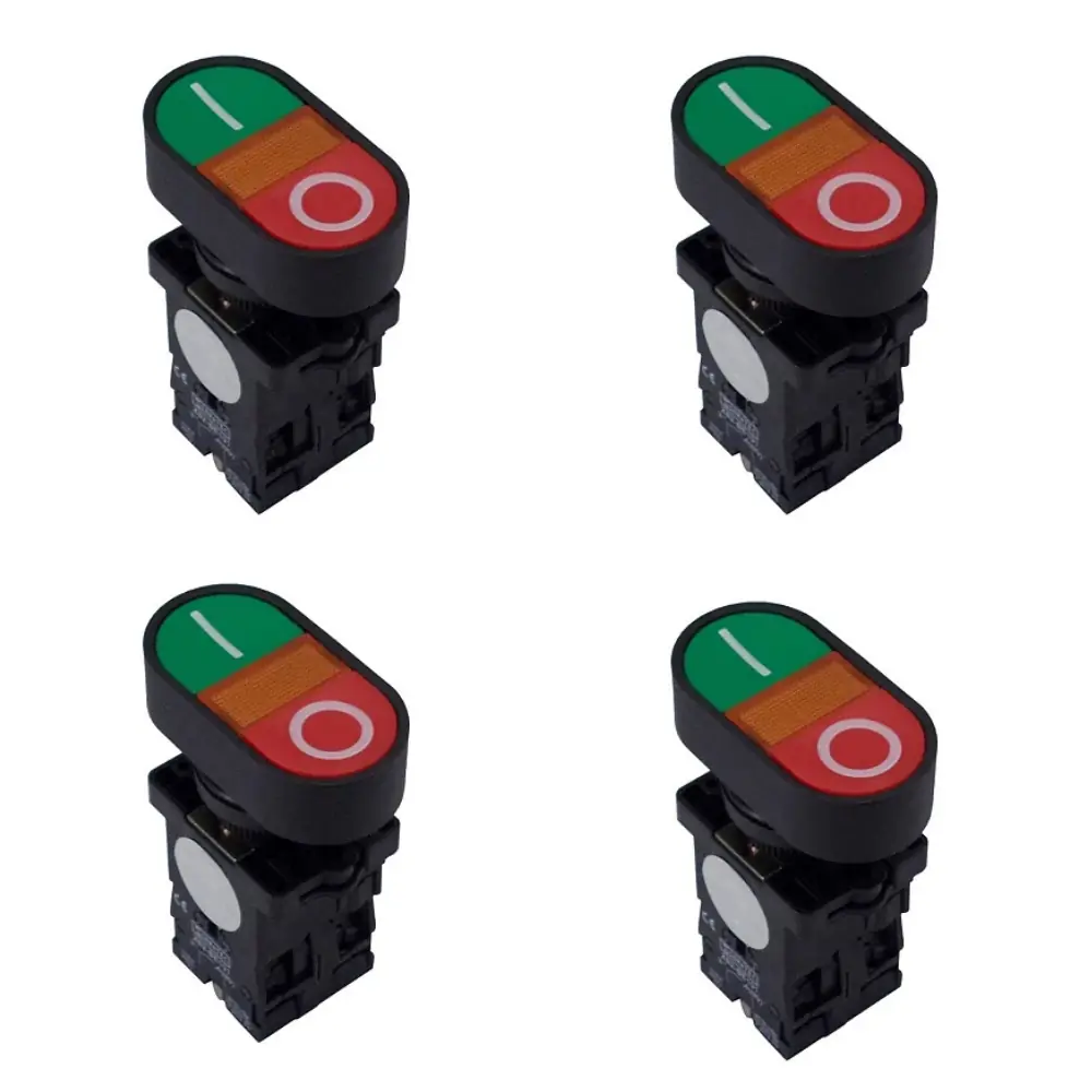 Kit 4 Botao Duplo Xb2 Ebw 8365 Iluminação 220v Sibratec