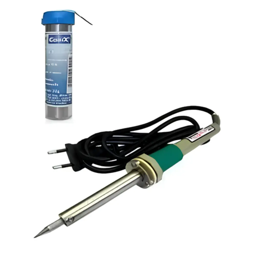 Kit Ferro Solda Sc60 50w 127v Hikari Plus + Solda Cobix 1mm