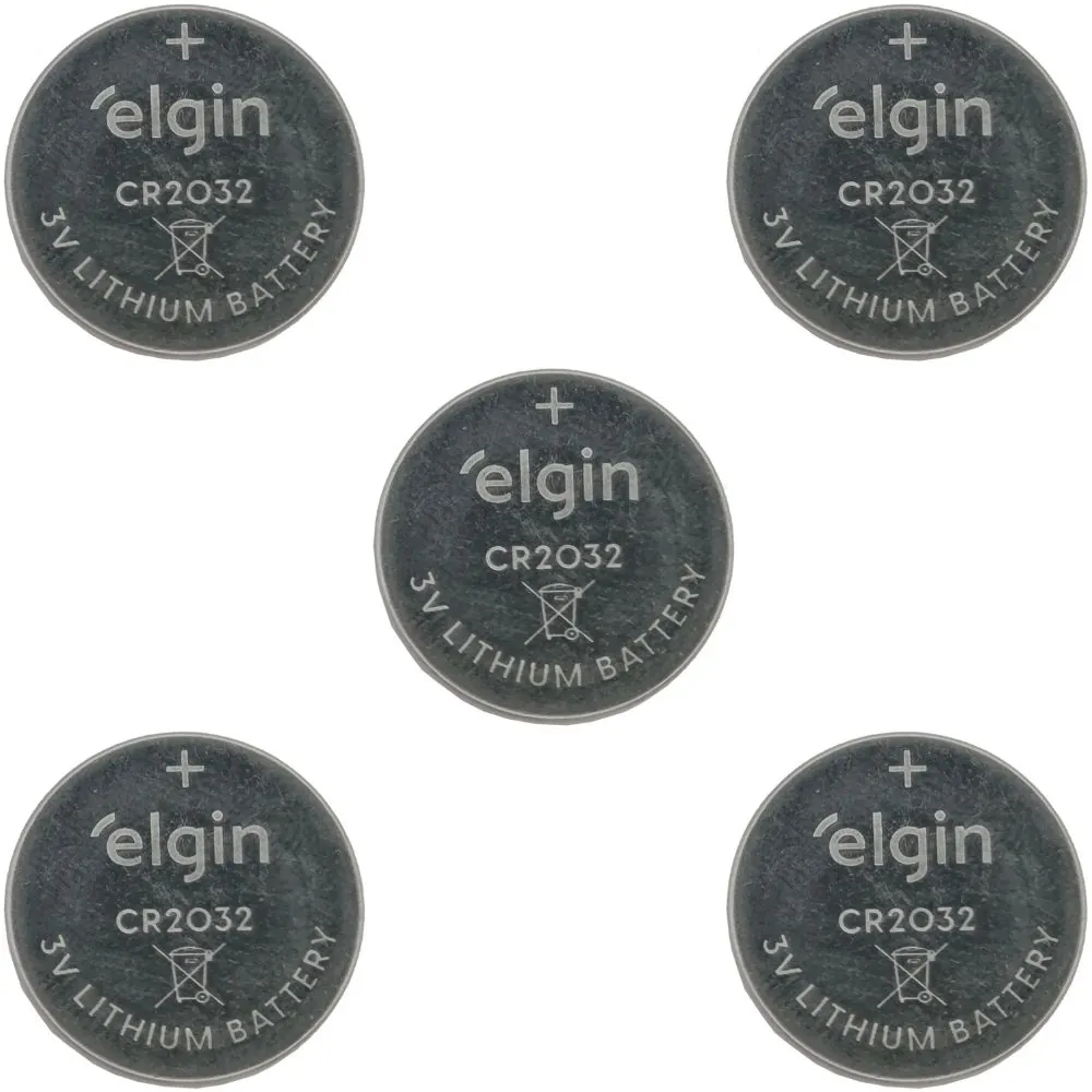 Kit 5 Bateria Litio Cr2032 3v Ele0082193 Elgin