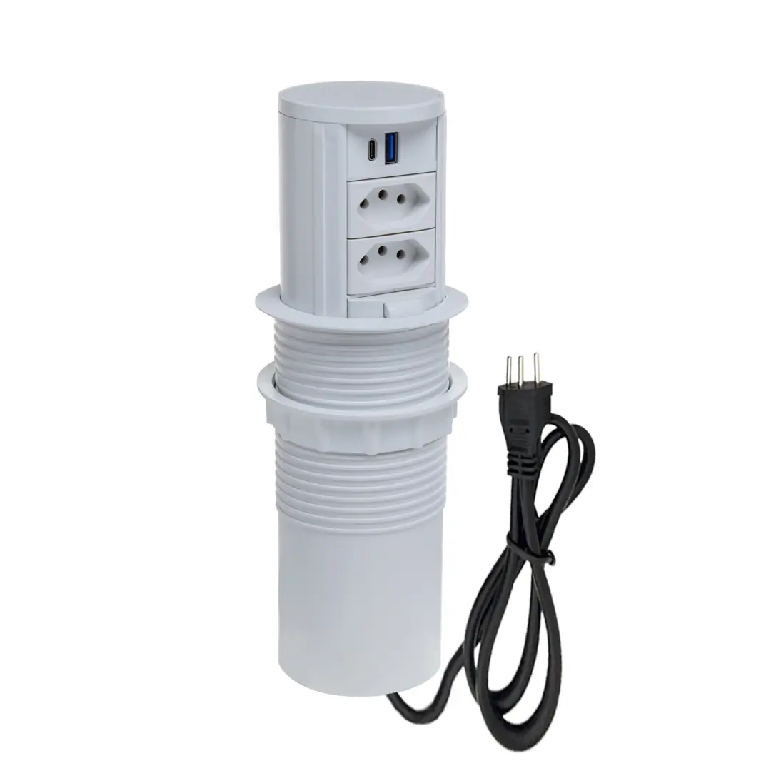 Torre De Tomada Totem Slim Manual 2 Tom 20a 2usb 9.0a Br