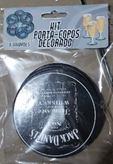 Kit Porta Copos Decorado Nadir 6un