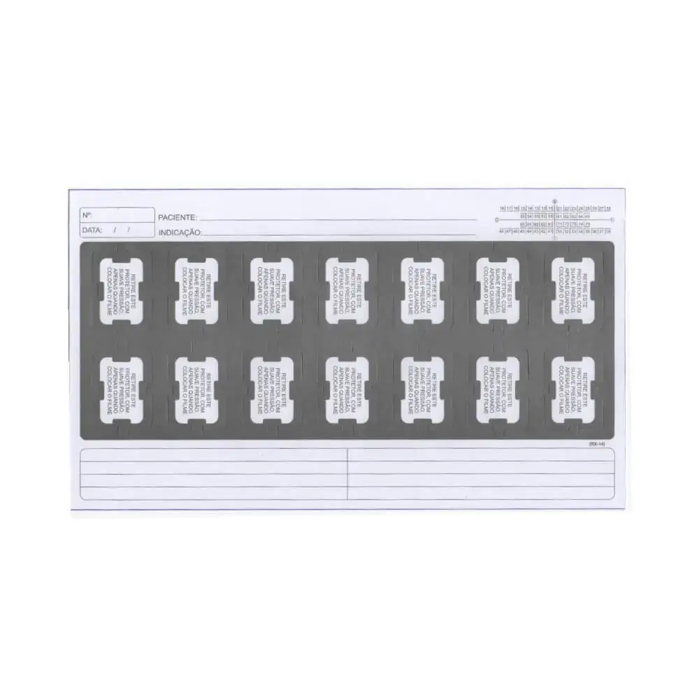 Cartão para Radiografia - Dental Med Sul - 14 Furos (Cód. 25.1299)