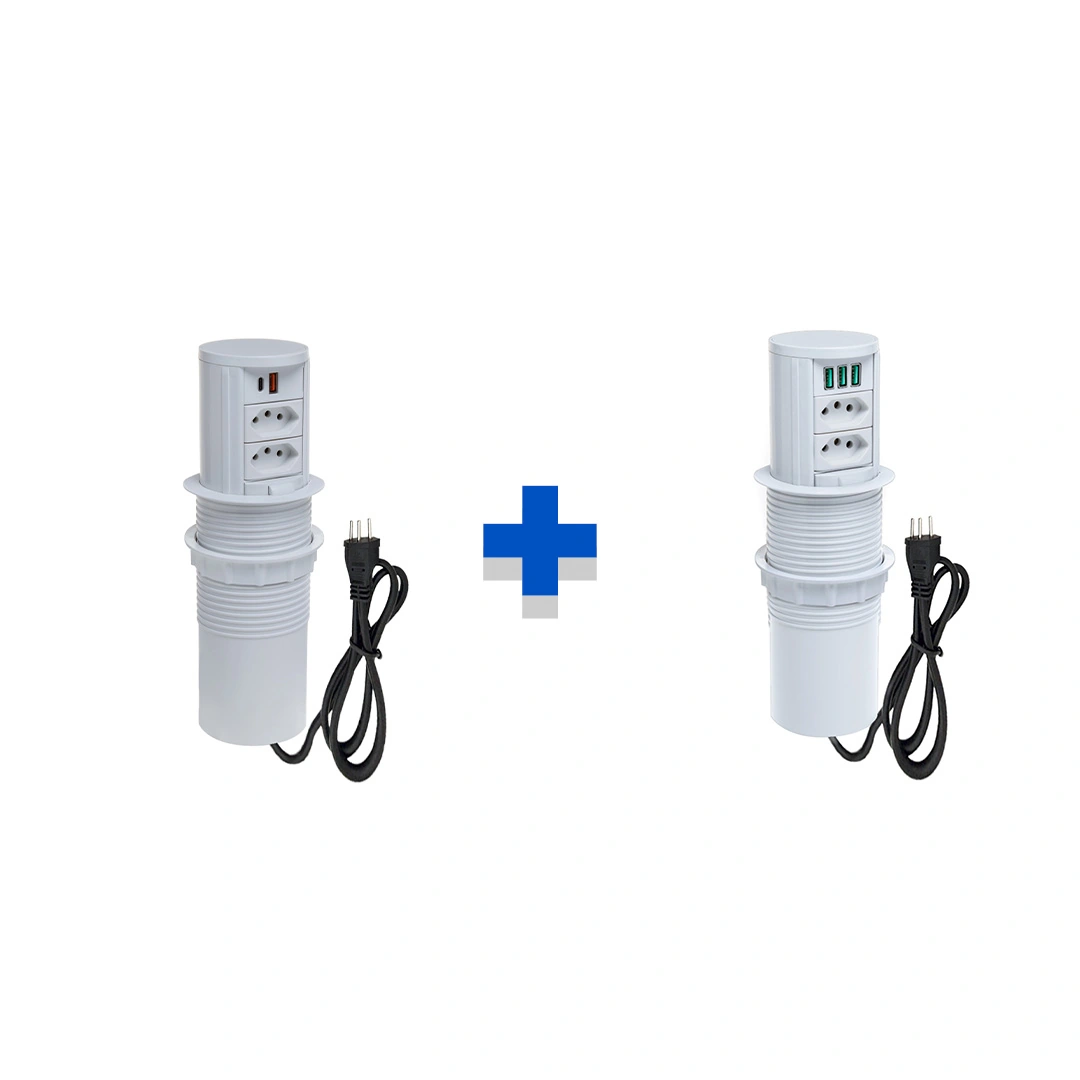 Kit Torres De Tomadas Manual 2 Tom 20a 2usb 9.0a E 3usb 5.2a
