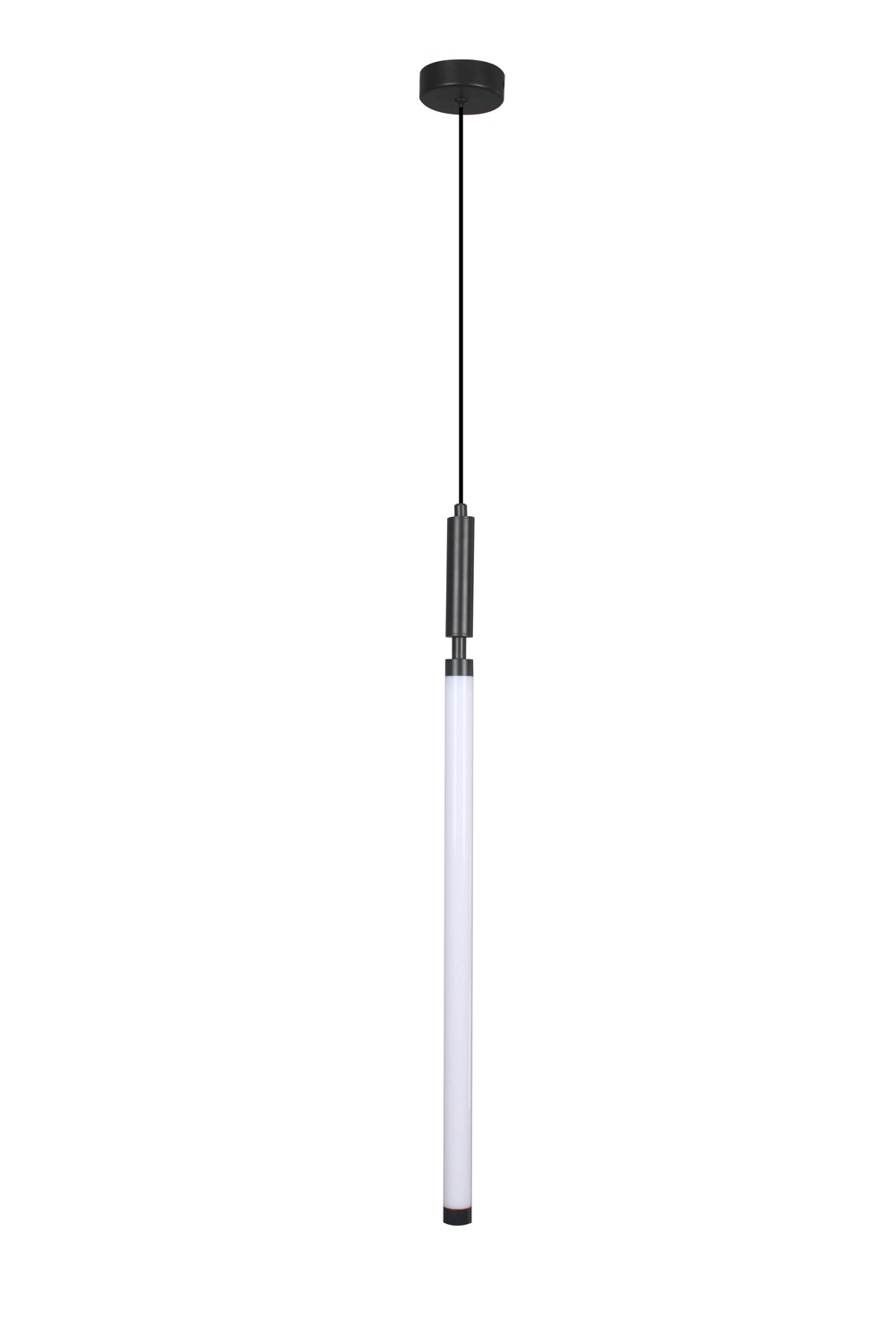 Pendente Moderno Tubo Preto 64cm Led 16w 3200k Bivolt 16203-pl