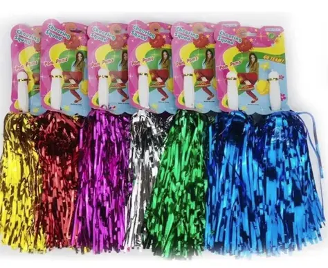 Pompom Metalizado Rafia 2un Party Dream