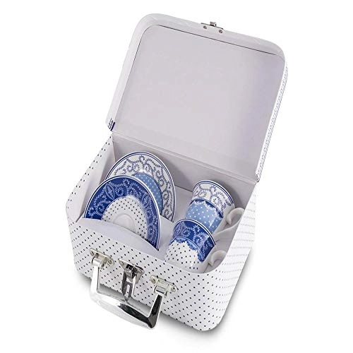 Maleta Carole Home Xicara Azul/branca