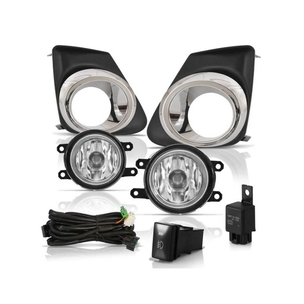 Kit Farol Auxiliar TOYOTA COROLLA com Aro Cromado - FABRICIO KFM722
