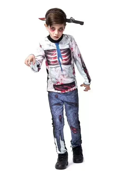 Fantasia De Zumbi Infantil Walking Dead Tamanho: M