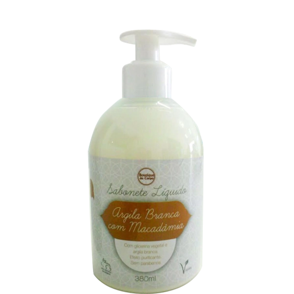 Sabonete Liquido Argila Branca Com Macadamia Boutique Do Corpo 380ml