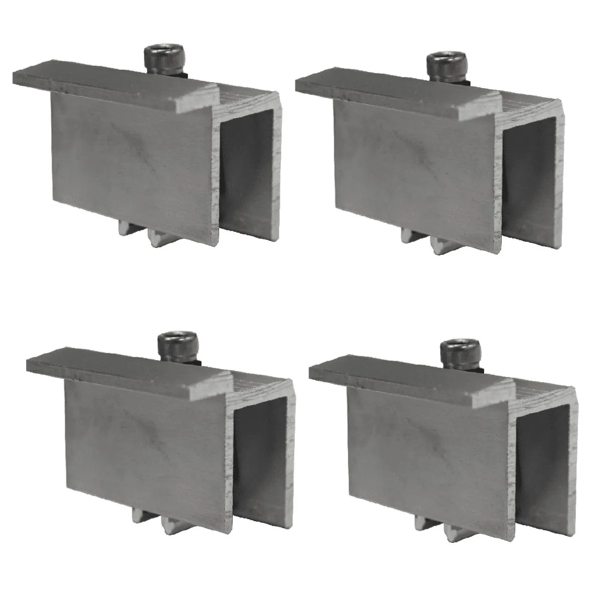 Fixador Grampo Final End Clamp Placa Painel Solar Alumínio E Inox | Perfil Master | Kit 04 Un