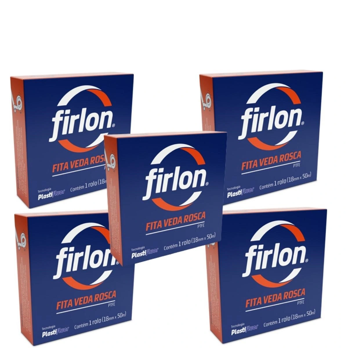 Fita Veda Rosca Teflon 12mm X 10m | Firlon | Kit 05 Un