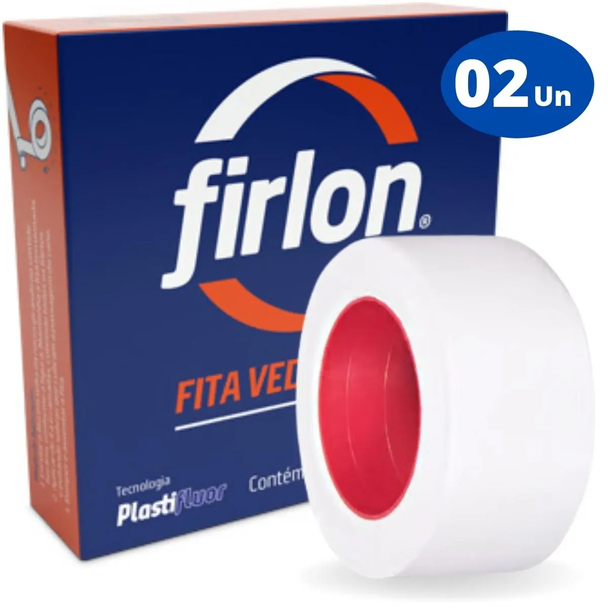 Fita Veda Rosca Teflon 18mm X 50m | Firlon | Kit 02 Un