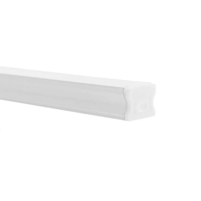 Perfil Sobrepor Para Fita Led 1 Metro Branco Difusor Leitoso