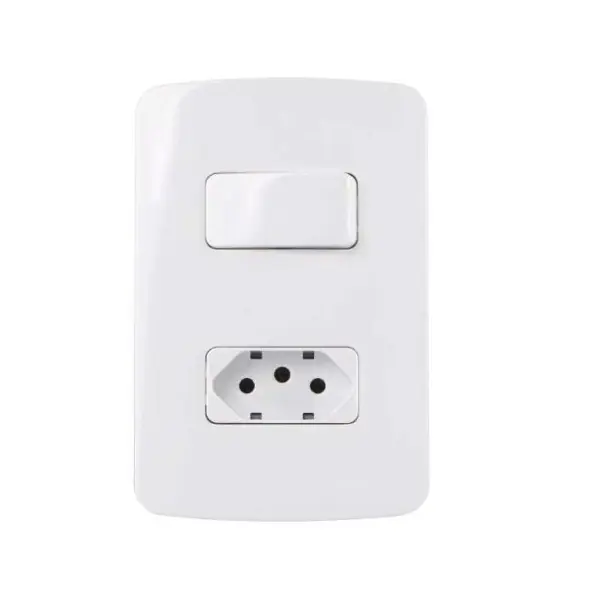 Conjunto 1 Interruptor Simples + Tomada 20a 4x2 B3 Margirius