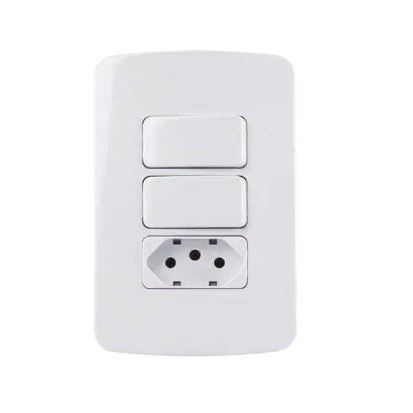 Conjunto 2 Interruptor Paralelo + Tomada 10a 4x2 B3 Margirius