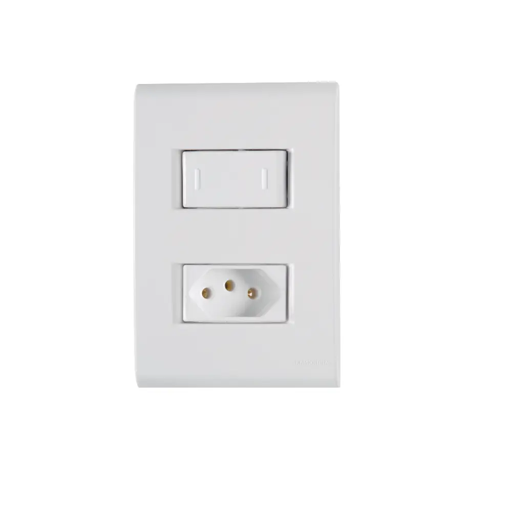 Conjunto Interruptor Paralelo + Tomada 2p+t 10a 4x2 Tramontina Liz