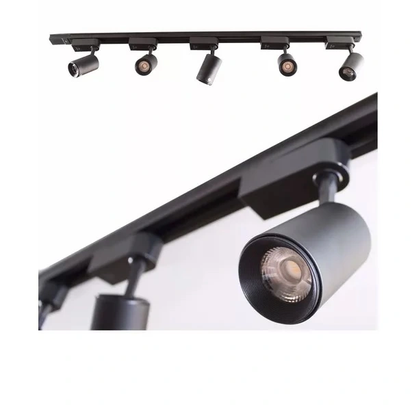 Trilho Eletrificado 2m + 3 Spot Led 7w 4000k Bivolt Preto