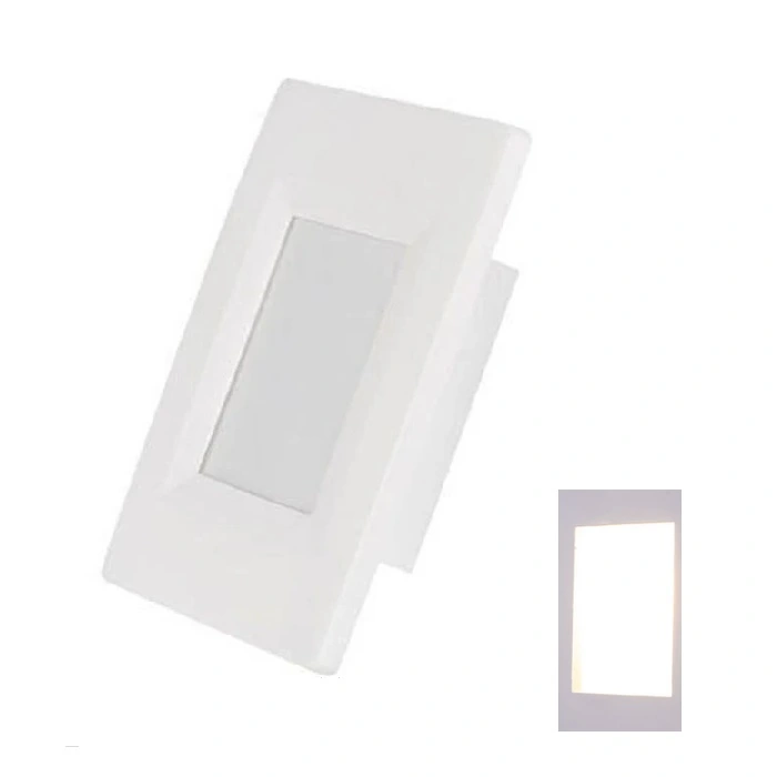 Balizador De Embutir Com Led 5w 6000k Escada Parede 4x2