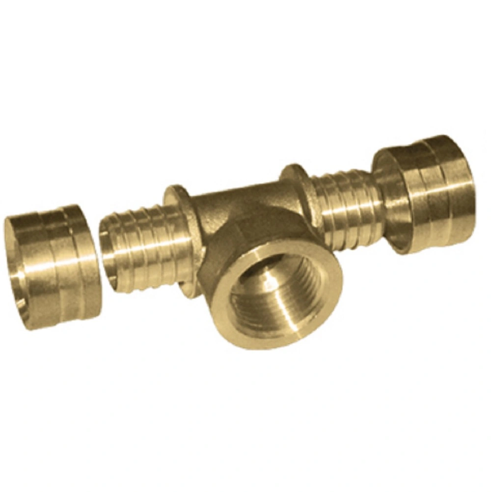 Tê Rosca Central Fêmea Pex Água 20x1/2x20 Kit C/ 12 - Emmeti
