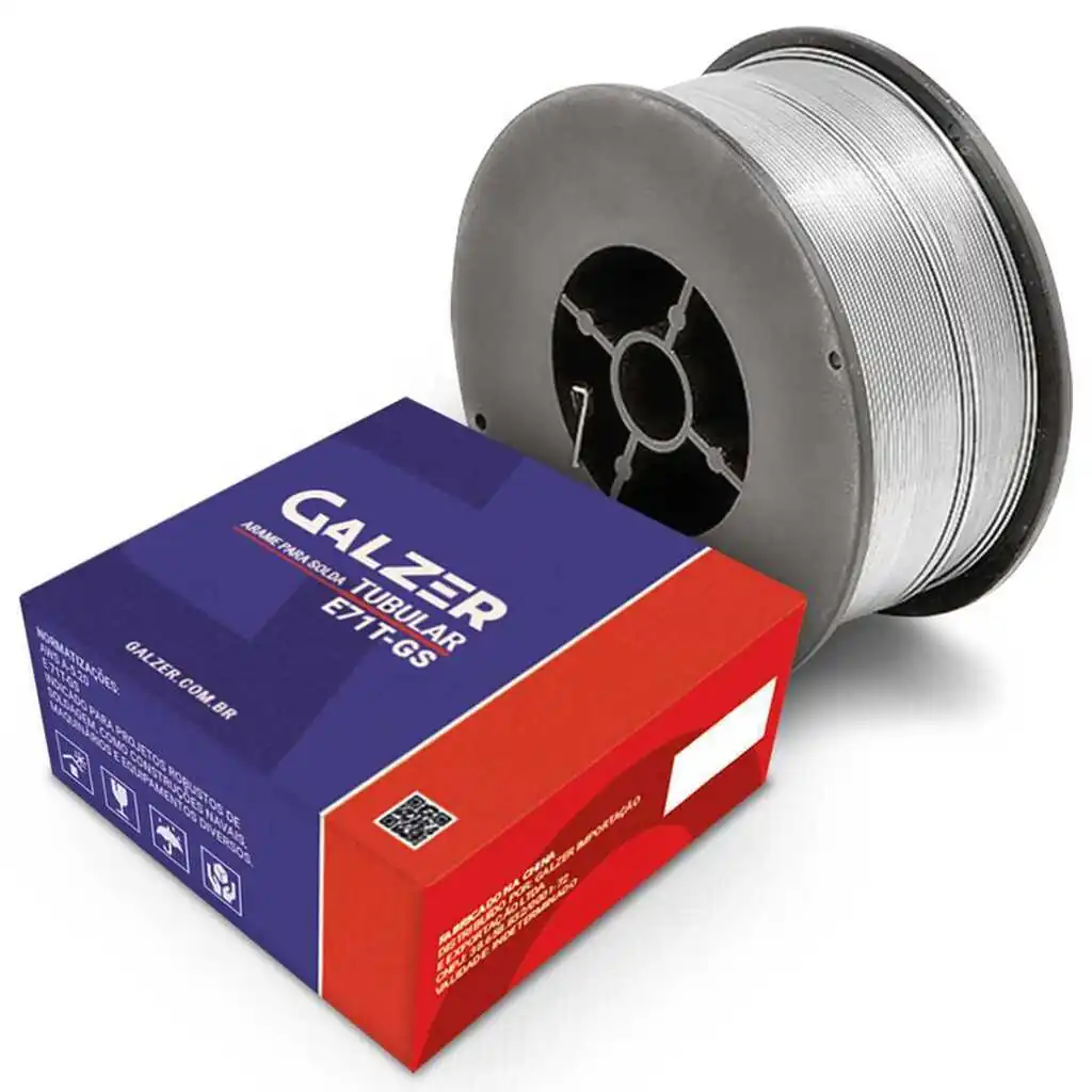 Kit - 13 Arame Para Solda Mig Revestido Uso Sem Gás 0,8mm E71t-sg - Rolo 1kg - Galzer