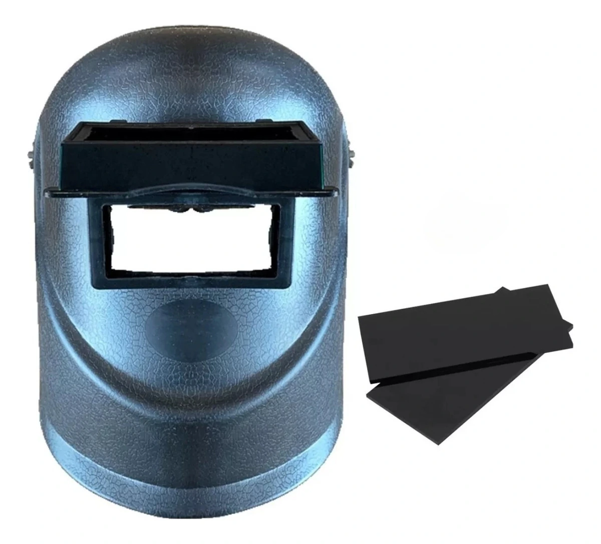 Máscara P/solda Tipo Escudo Articulado - Galzer + 2 Lente De Proteção Escudo De Solda 108x51mm Ton. 10 - Carbografite