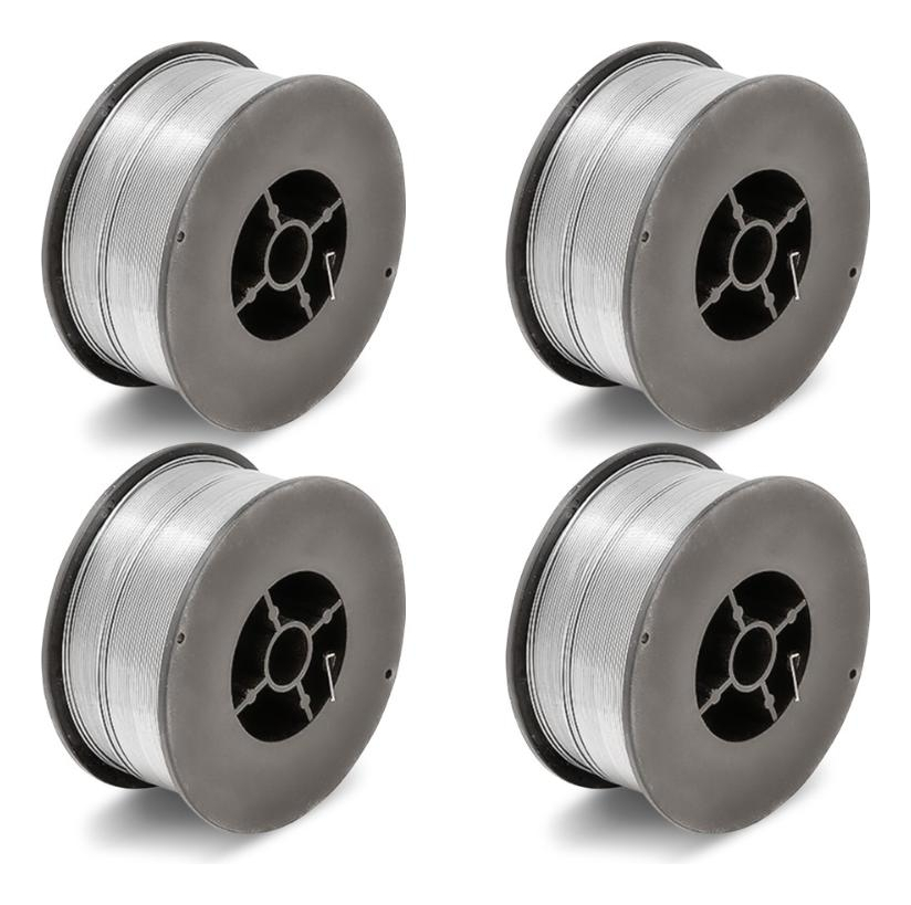 Kit - 4 Arame Para Solda Mig Revestido Uso Sem Gás 0,8mm E71t-sg - Rolo 1kg - Galzer