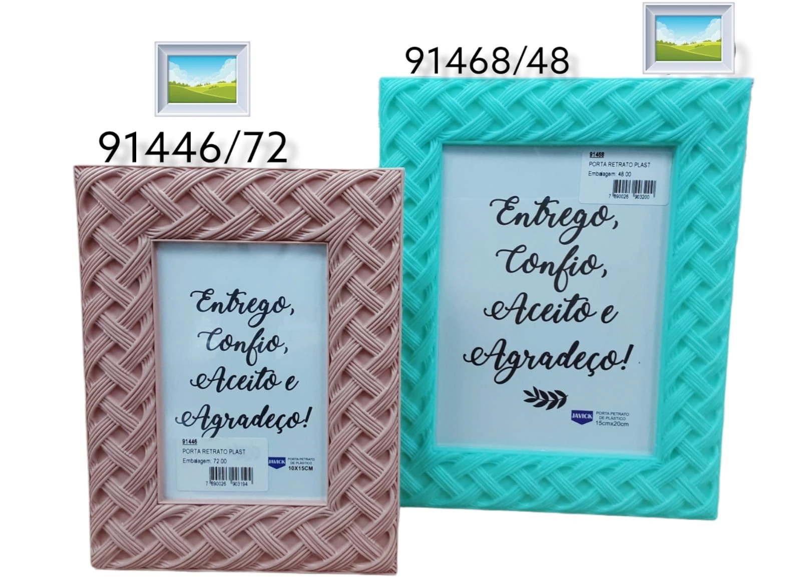 Porta Retrato Trancado Plastico 10x15cm 91446 Sutt
