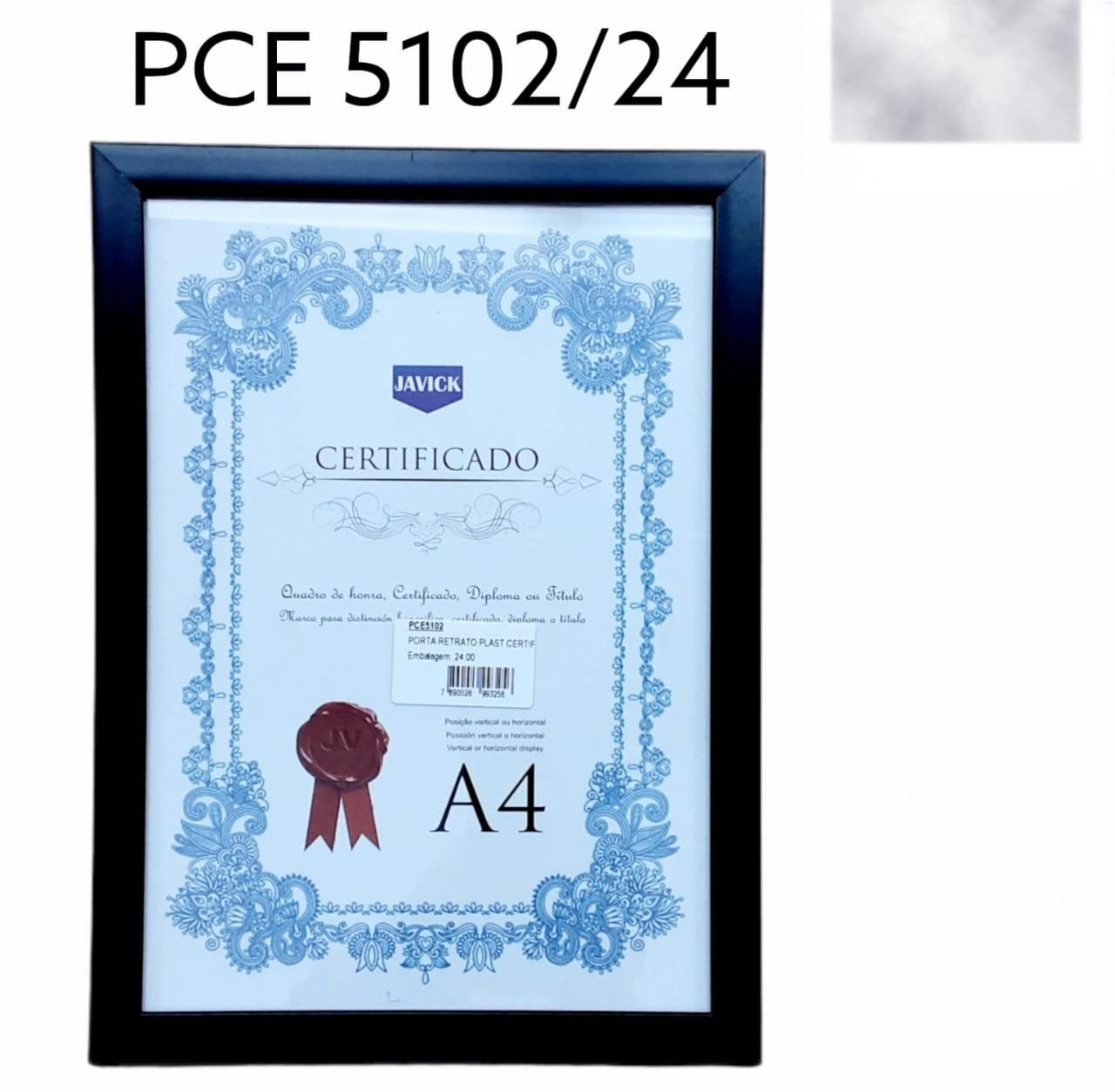 Porta Retrato Plastico Certificado A4/pce5102/sutt