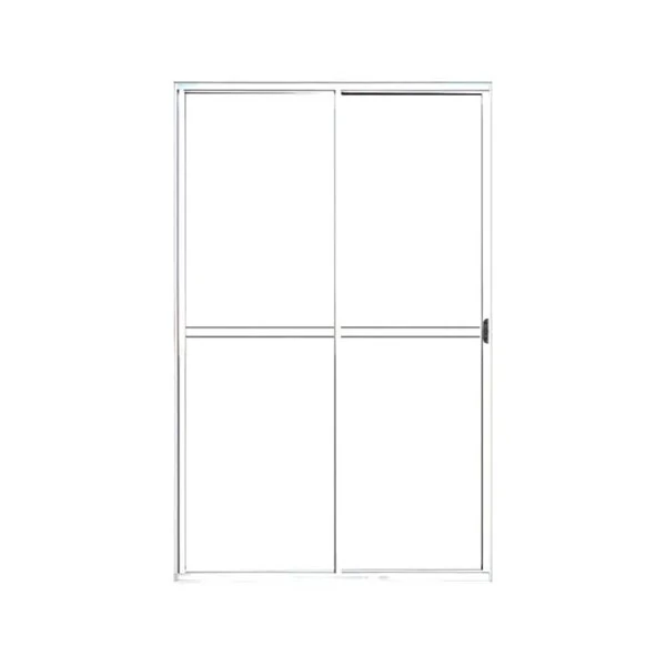 Porta Sacada 2 Folhas Aluminio Branco C/trinco 2.10x1.20