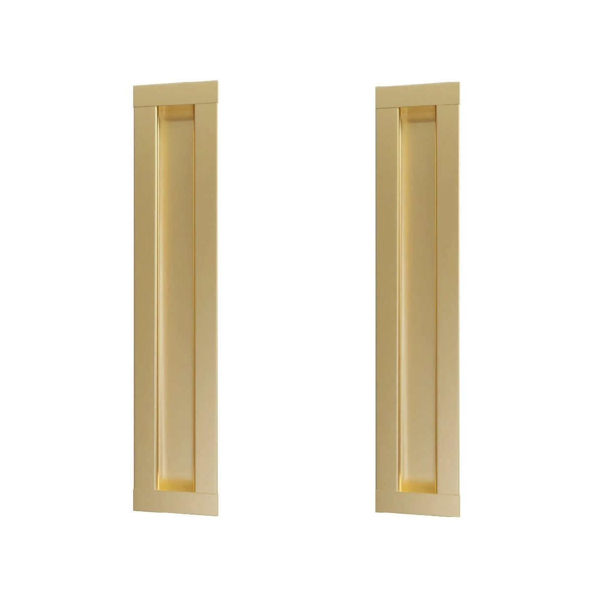 Kit 2 Puxador Porta Concha Celleno Dourado Matte Fosco 50 Cm (500mm) Italy Line Il 255