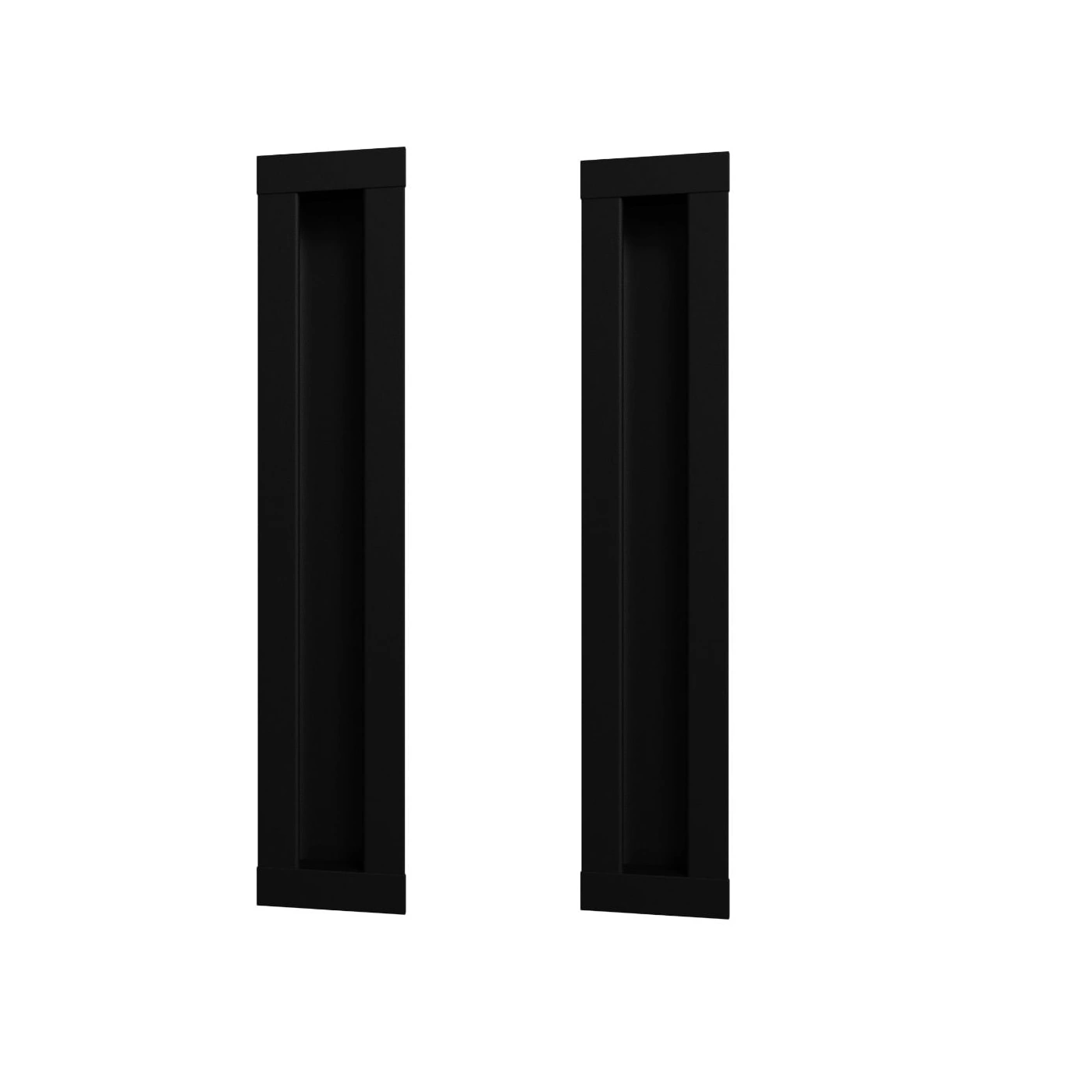 Kit 2 Puxador Porta Concha Celleno Preto Fosco 80 Cm (800mm) Italy Line Il 255