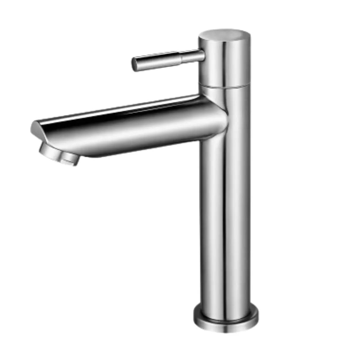 Torneira Banheiro Lavabo Inox 304 Escovada Curta Baixa 1/4 Volta Não Enferruja