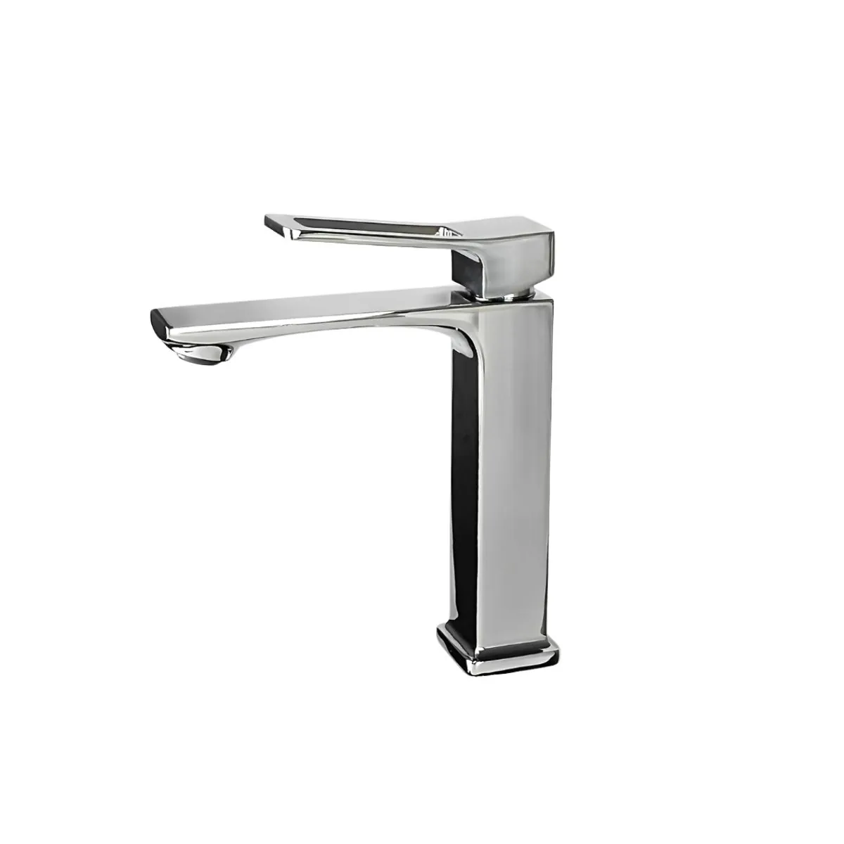 Torneira Banheiro Lavabo Quadrada Cromada Prata Curta Baixa 1/4 Volta 100% Metal