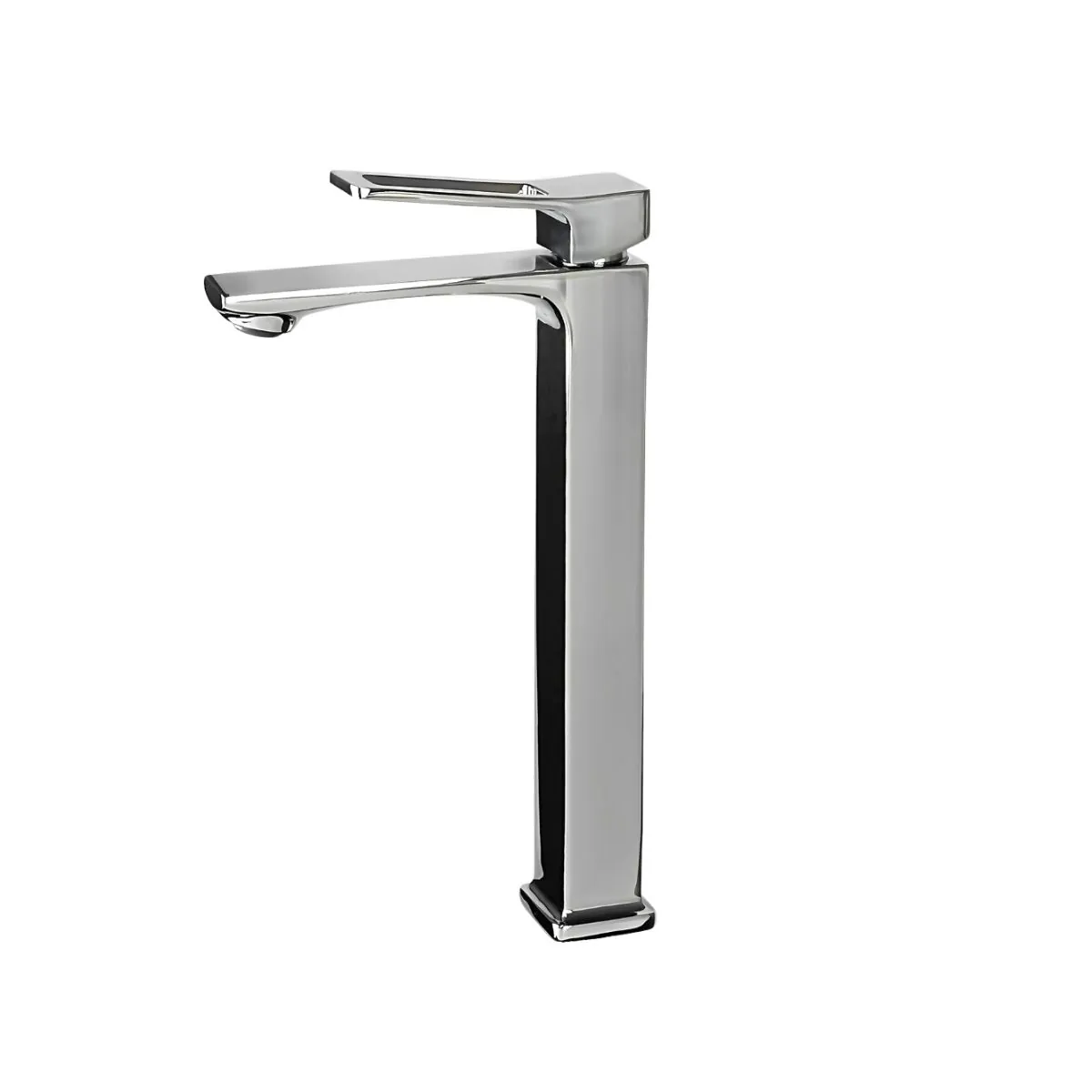Torneira Banheiro Lavabo Quadrada Cromada Prata Longa Alta 1/4 Volta 100% Metal