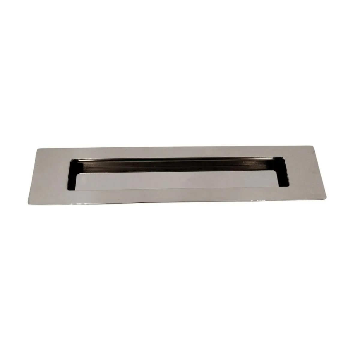 Puxador Concha Embutir Porta Inox 304 Polido Cromado 25 Cm Não Enferruja