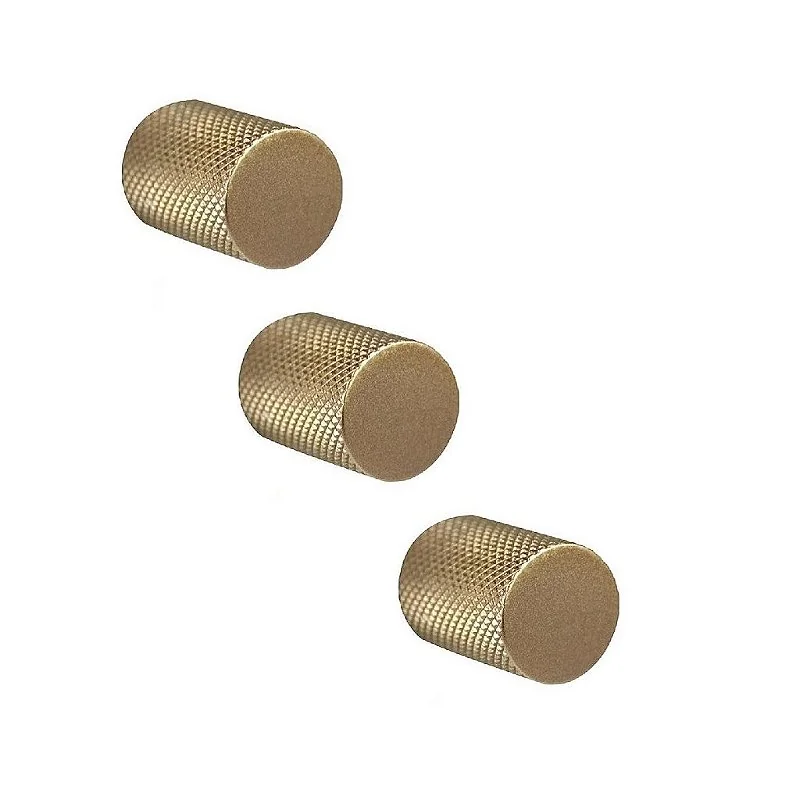 Kit 3 Puxador Bali Granado Ponto Dourado (fosco) Zen Design