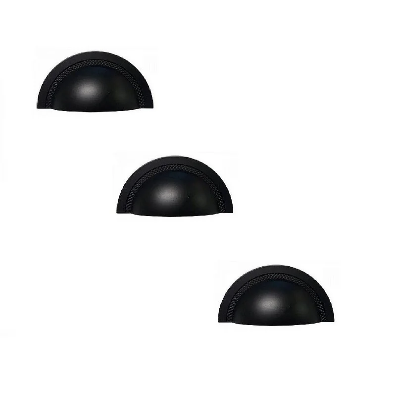 Kit 3 Puxador Shell Zen 64mm Preto Zp4318.24