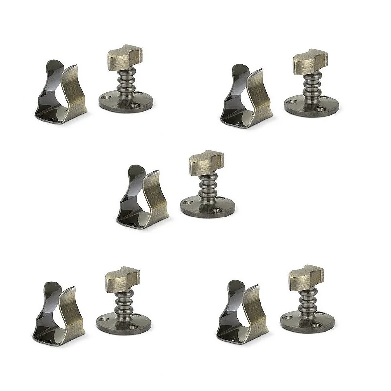 Kit 5 Prendedor Fixador 809 Batedor Porta Antique Piso Ouro Velh