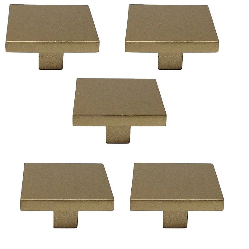 Kit 5 Puxador Dourado Matte Italy Line Il2248 Metal 35 Mm