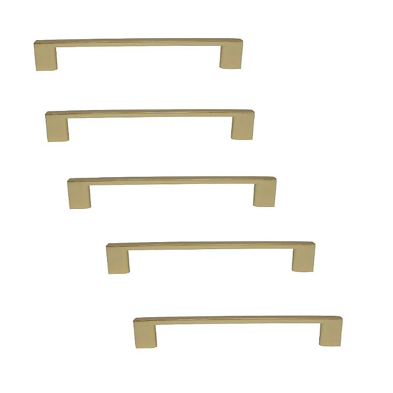 Kit 5 Puxador Dourado Il 950 Liveri Metal 160mm + Parafusos