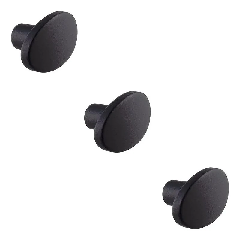 Kit 3 Puxador Beetle Zen Preto Zp5403.24 Ponto