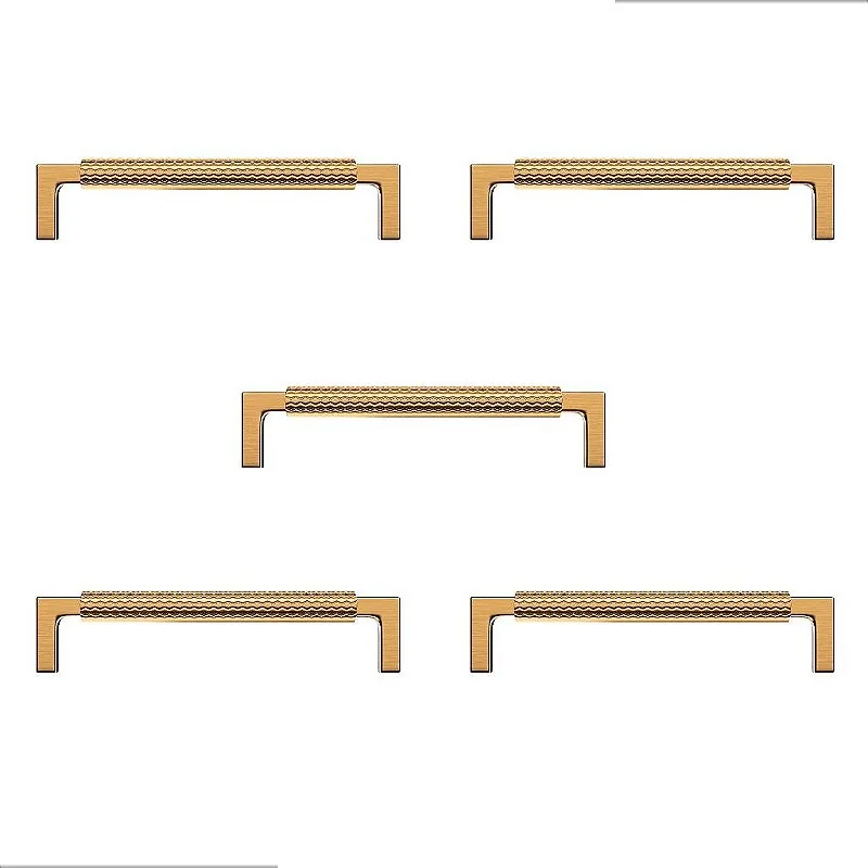 Kit 5 Puxador Zigrinato Il1780 160mm Bronze Esc Italy Line