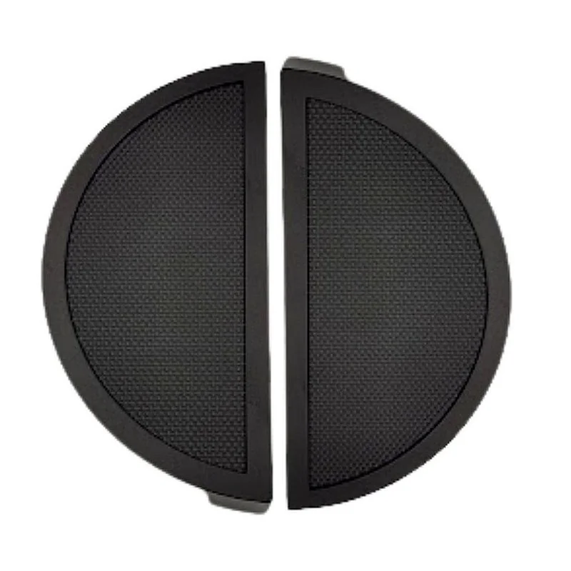 Kit 2 Puxador Movel Concha Meia Lua Paio 64mm Preto Zen