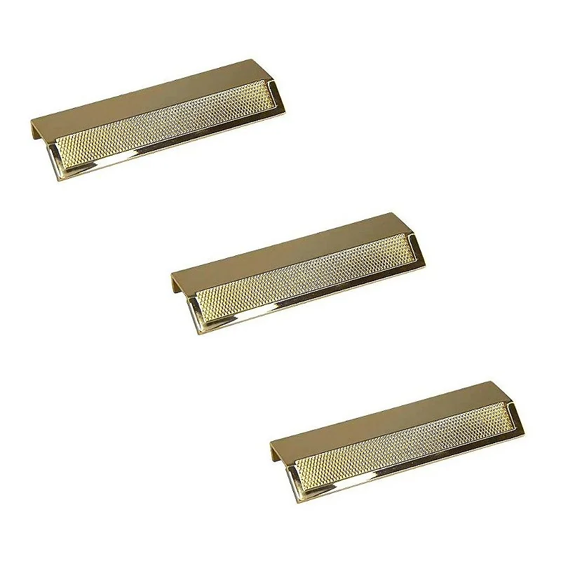 Kit 3 Puxador Citizen 45 Graus G Gold Dourado Brilhante