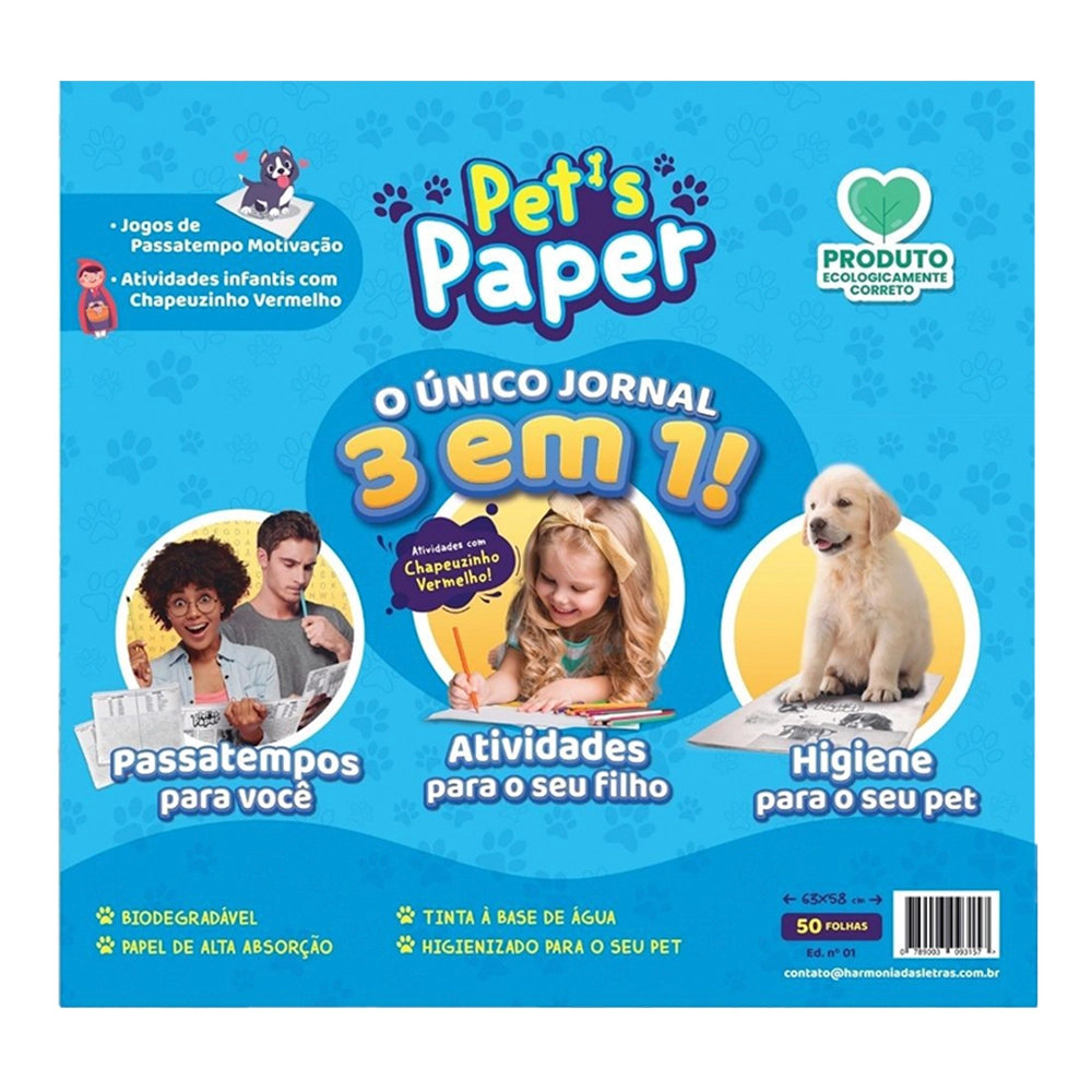 Tapete Jornal Pet 3 Em 1 Edicao 1 63x58