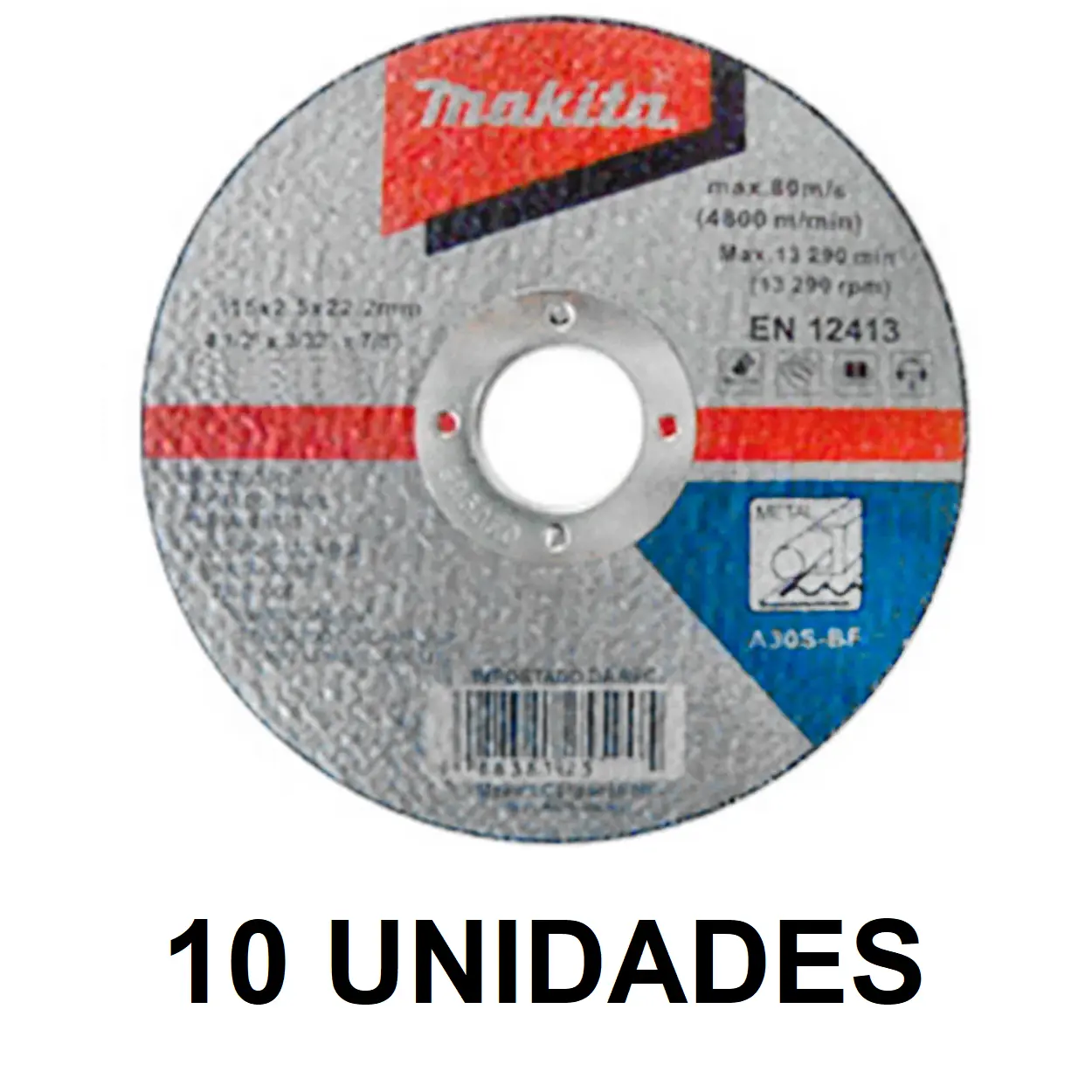 Disco De Corte 5 Pol 125x2.5x22mm P/metais Makita D-19934 - 10 Unidades