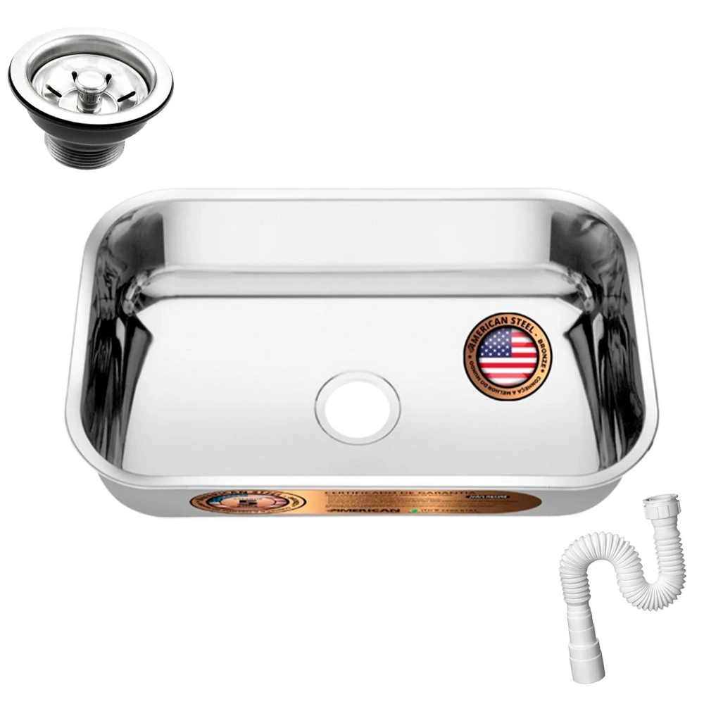 Cuba Pia Numero 2 Cozinha Inox American Steel 56x34x14